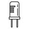 Chip capacitor icon outline vector. Diode component