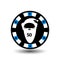 Chip poker casino Christmas new year. Icon illustration EPS 10 on white easy to separate the background. use for sites, de