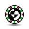 Chip poker casino Christmas new year. Icon illustration EPS 10 on white easy to separate the background. use for sites, de