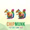 CHIPMUNK ANIMAL PET POP ART LOW POLY LINE LOGO ICON SYMBOL