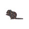 Chipmunk rodent mammal color silhouette animal