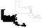 Chippewa County, Michigan U.S. county, United States of America, USA, U.S., US map vector illustration, scribble sketch Chippewa