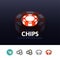 Chips icon in different style