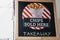 Chips sold here take away sign outside a restaurant on a street in Lymington, New Forest, UK