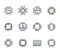 Chipset, cpu icons, microchip, 8 core processor