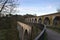 Chirk aqueduct and viaduct on the Llangollen canal
