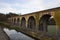 Chirk aqueduct and viaduct on the Llangollen canal, on the border of England and Wales