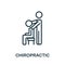 Chiropractic icon from alternative medicine collection. Simple line Chiropractic icon for templates, web design and infographics