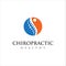 Chiropractic Logo Design Vector illustration . Pain Logo . Spine care logo . bone ,orthopedic , Chiropractic Wellness Center .
