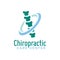 Chiropractic logo vector, spine health care medical symbol or icon, physiotherapy template