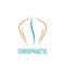 Chiropractic massage, spine pain therapy icon