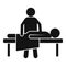 Chiropractor bed icon, simple style