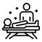 Chiropractor icon, outline style