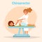 Chiropractor Massage Vector.