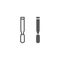 Chisel line and glyph icon, tool and repair, carpenter sign, vector graphics, a linear pattern on a white background.