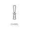 Chisel linear icon. Modern outline Chisel logo concept on white