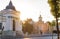 CHISINAU, MOLDOVA - august 20, 2022: City Hall and Organ hall long exposure ssunset renovation beautiful architectural monument