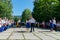 CHISINAU, MOLDOVA - MAY 31, 2018: The last dance for the high-school students traditon in Chisinau, Moldova
