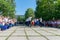 CHISINAU, MOLDOVA - MAY 31, 2018: The last dance for the high-school students traditon in Chisinau, Moldova