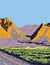 The Chisos Mountains or Chisos Located in Big Bend National Park in the The Trans-Pecos Region of Texas WPA Poster Art