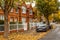 Chiswick suburb street in autumn, London