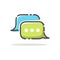 Chitchat app logo. Dialog bubble  icon. Isolated speech symbol on white background