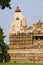 CHITRAGUPTA TEMPLE, Facade - South View partial, Western Group, Khajuraho, Madhya Pradesh, UNESCO World Heritage Site