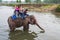 CHITWAN, NEPAL-MARCH 27: Elephant safari 27, 2015 in Chitwan, Ne