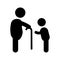 Chivalry, decency, elegancy icon. Black vector graphics