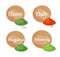 Chives and Chile Spices Set Vector Illustration