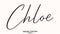 Chloe Female name - Beautiful Handwritten Lettering Modern Calligraphy Text