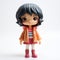 Chloe Vinyl Toy: Cute Manga-inspired Female Figure In Pink Coat