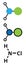 Chloramine (monochloramine) disinfectant molecule. Readily decomposes, resulting in hypochlorous acid formation