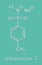 Chloramine-T tosylchloramide disinfectant molecule. Skeletal formula.