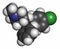 Chlorcyclizine antihistamine drug molecule. Used in treatment of allergy, urticaria, rhinitis and pruritus and possibly also to