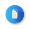 Chlorine disinfectant blue flat design long shadow glyph icon