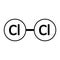 Chlorine molecule icon