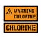 Chlorine sign on white