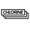 Chlorine stamp on white