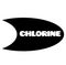 Chlorine stamp on white