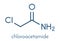 Chloroacetamide preservative molecule. Skeletal formula.