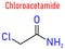 Chloroacetamide preservative molecule. Skeletal formula. Chemical structure