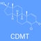 Chlorodehydromethyltestosterone CDMT androgenic and anabolic steroid molecule, used in sports doping. Skeletal formula.