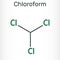 Chloroform or trichloromethane molecule. It is anesthetic, euphoriant, anxiolytic and sedative. Structural chemical formula