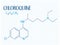 CHLOROQUINE illustration of molecular structure and chemical formula