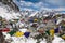 Cho La Pass with prayer flags. Himalayas. Nepal