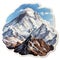 Cho Oyu Sticker - Hyper-realistic Mountain Scene On Die Cut Vinyl