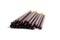 Choc stick pile on white background