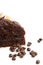 Chocholate cake with coffee beans