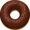 Choco Delight: Illustrated Chocolate Frosted Donut